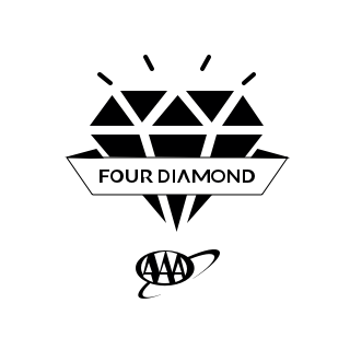 Four Diamond black and white footer logo.